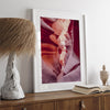 This beautiful Arizona desert wall art captures the mesmerizing beauty of Antelope Canyon. The picture showcases a passage through the rock in the canyon, with vibrant pink and purple textures that create a sense of depth and dimension.