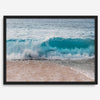 Minimalist Beach Fine Art Photography Print - Large Ocean Wave Wall Art, Framed or Unframed Hawaii Surf Coastal Artwork for Home Decor