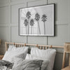 Black and White Palm Tree Fine Art Print - Minimalist Palm Trees Wall Art, Los Angeles Landscape Photography Art Print, Coastal Home Decor