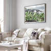 Cactus wall art of Kauai coast with ocean waves and tropical greenery.