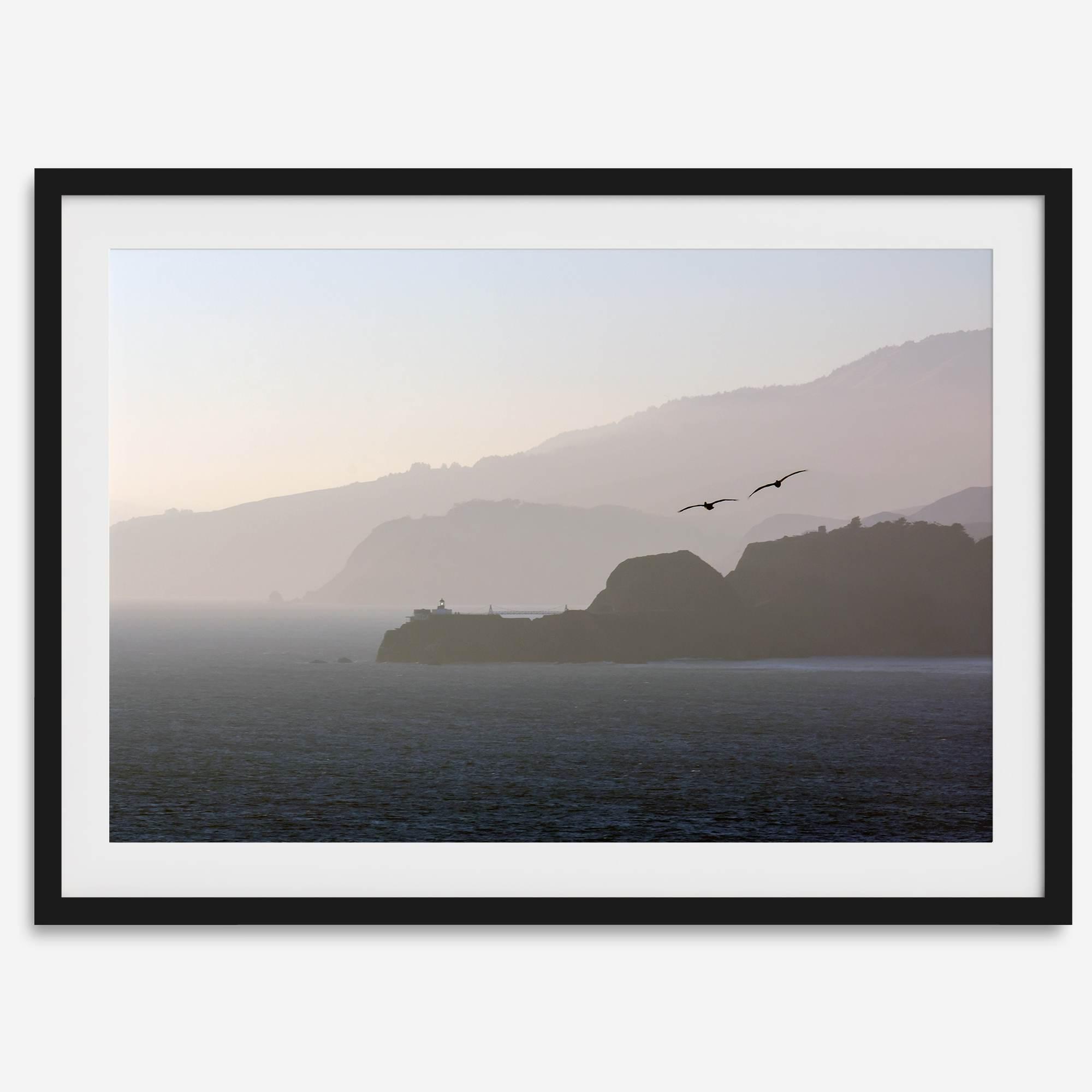 Scenic Coastal Ocean Print - California Seascape Photo Print, Framed West Coast Wall Art for Home or Office Decor