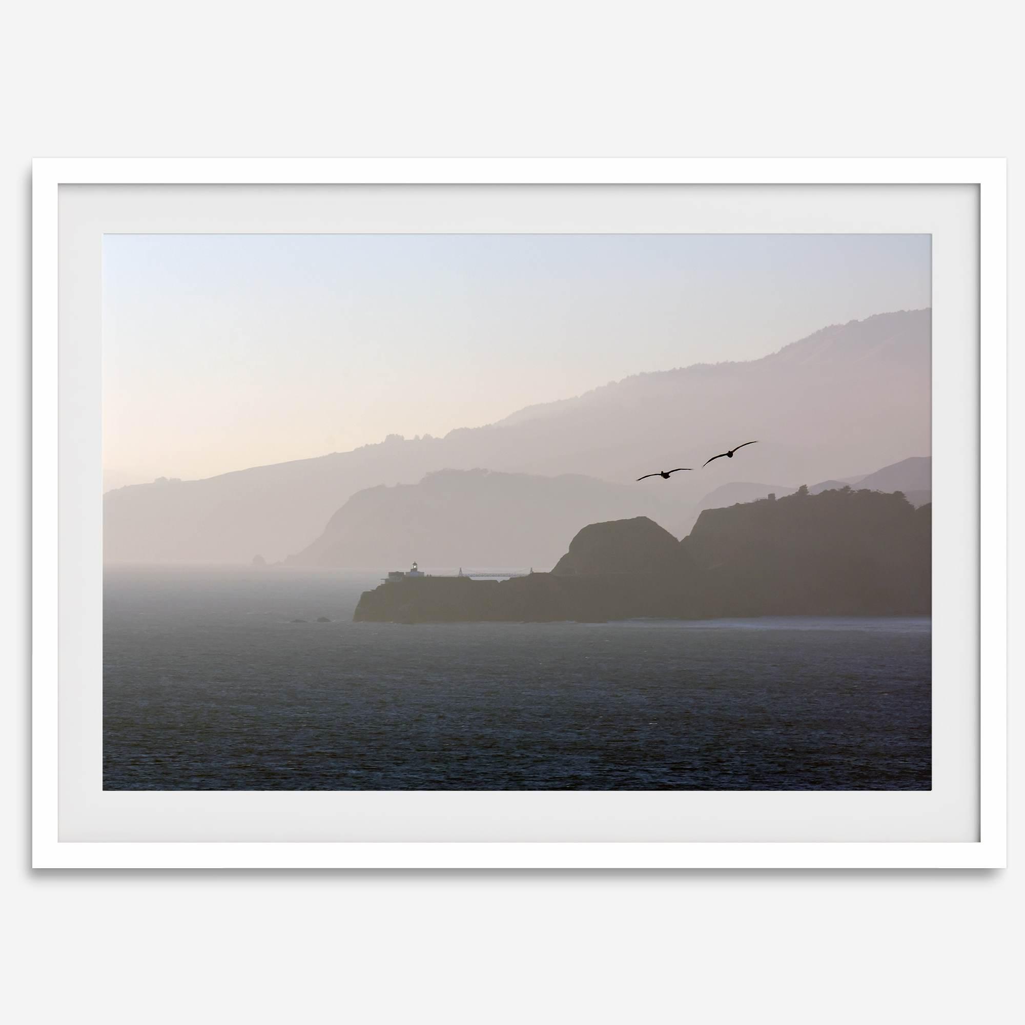 Scenic Coastal Ocean Print - California Seascape Photo Print, Framed West Coast Wall Art for Home or Office Decor