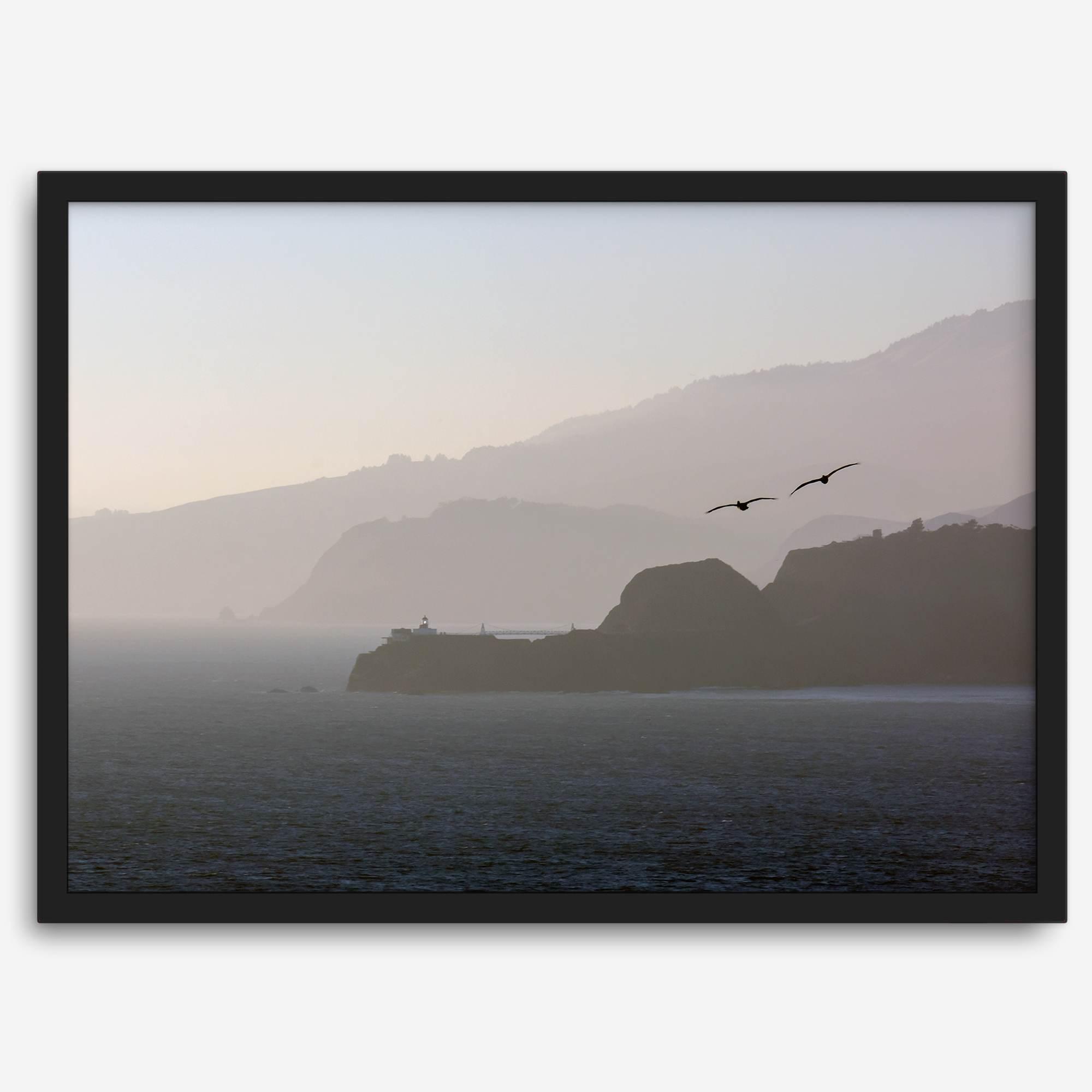 Scenic Coastal Ocean Print - California Seascape Photo Print, Framed West Coast Wall Art for Home or Office Decor