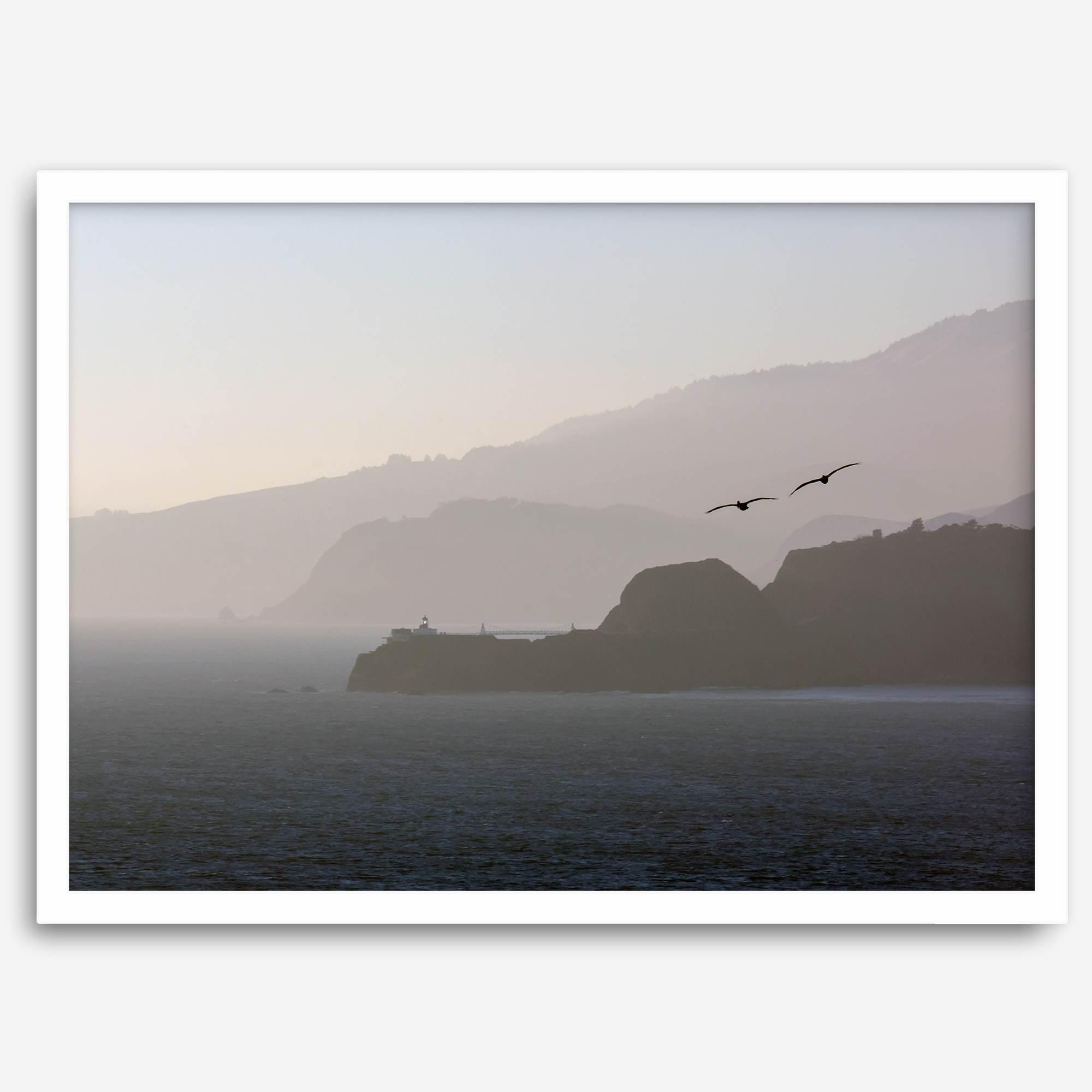 Scenic Coastal Ocean Print - California Seascape Photo Print, Framed West Coast Wall Art for Home or Office Decor