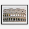 A fine art Italy print showing a geometric close up of the Colosseum in Rome. 