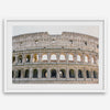 A fine art Italy print showing a geometric close up of the Colosseum in Rome. 