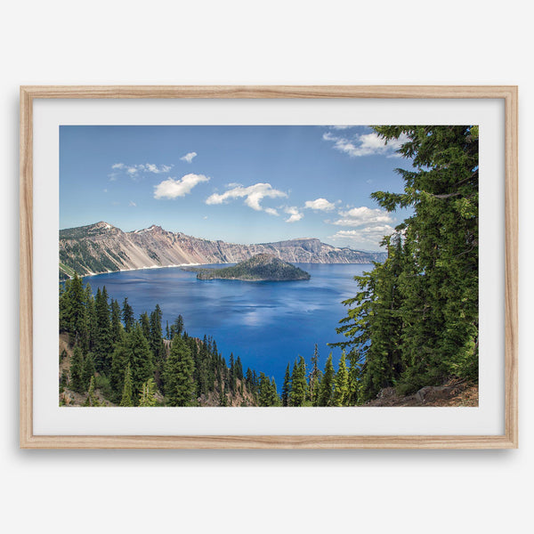 Fine Art Crater Lake Photography Print - Oregon Wall Decor, Large Framed National Park Blue Wall Art for Home Decor
