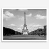 A fine art symmetric Eiffel Tower Wall Art. This Parisian print showcases the tower itself and the Eiffel Tower gardens in Paris.