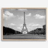 A fine art symmetric Eiffel Tower Wall Art. This Parisian print showcases the tower itself and the Eiffel Tower gardens in Paris.
