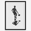 Black and white basketball wall art featuring a silhouetted player and reflective composition in minimalist fine art photography.