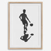 Black and white basketball wall art featuring a silhouetted player and reflective composition in minimalist fine art photography.