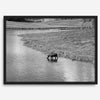 Capture the spirit of Rocky Mountain National Park with this black and white fine art Moose photo print. A majestic Moose stands drinking from the valley river. A timeless nature wall art that transports you to the calming beauty of Colorado.