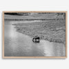 Capture the spirit of Rocky Mountain National Park with this black and white fine art Moose photo print. A majestic Moose stands drinking from the valley river. A timeless nature wall art that transports you to the calming beauty of Colorado.