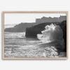 Black and White Ocean Fine Art Photography Print - California Santa Cruz Beach Wall Art Framed or Unframed Poster for Home Decor