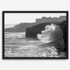 Black and White Ocean Fine Art Photography Print - California Santa Cruz Beach Wall Art Framed or Unframed Poster for Home Decor