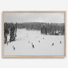 Framed black-and-white ski wall art showing skiers at Northstar resort in Lake Tahoe