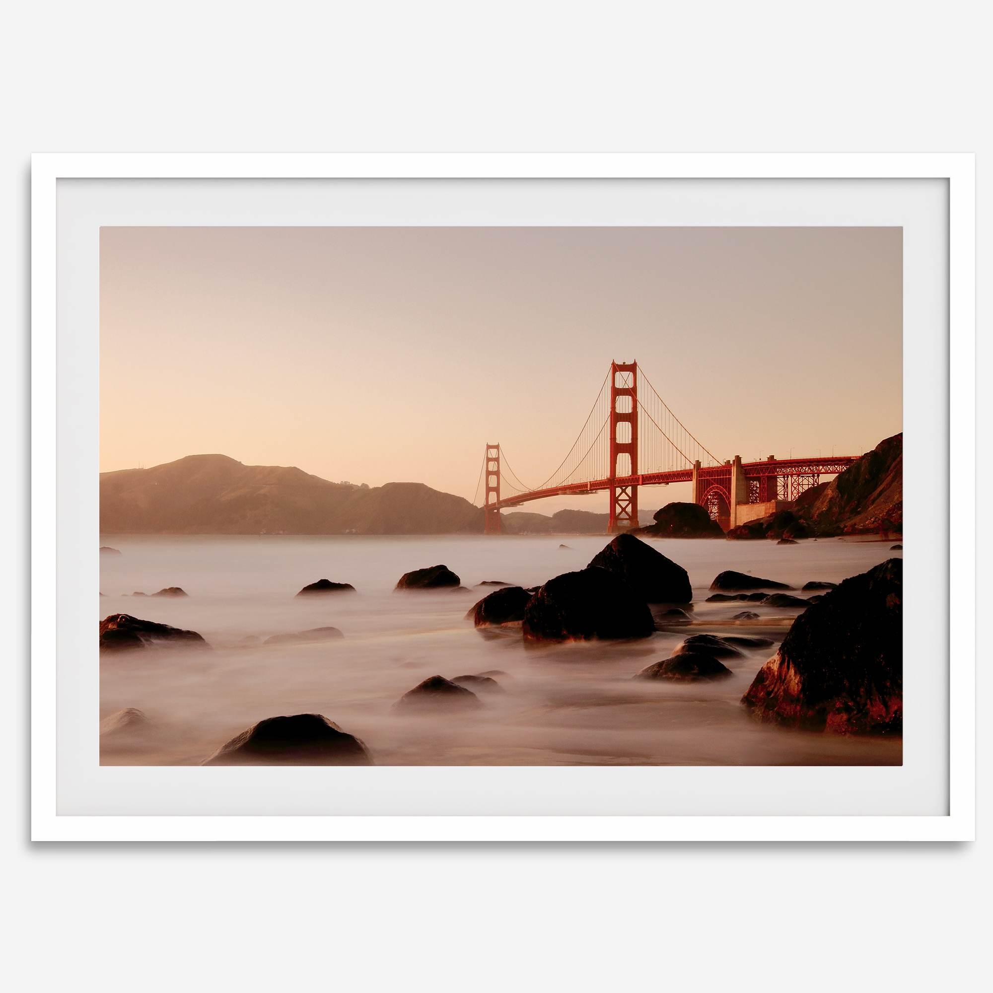 Fine Art Golden Gate Bridge Photography Print - San Francisco Wall Art, Golden Gate Sunset Print, Large Framed Travel Poster for Home Decor