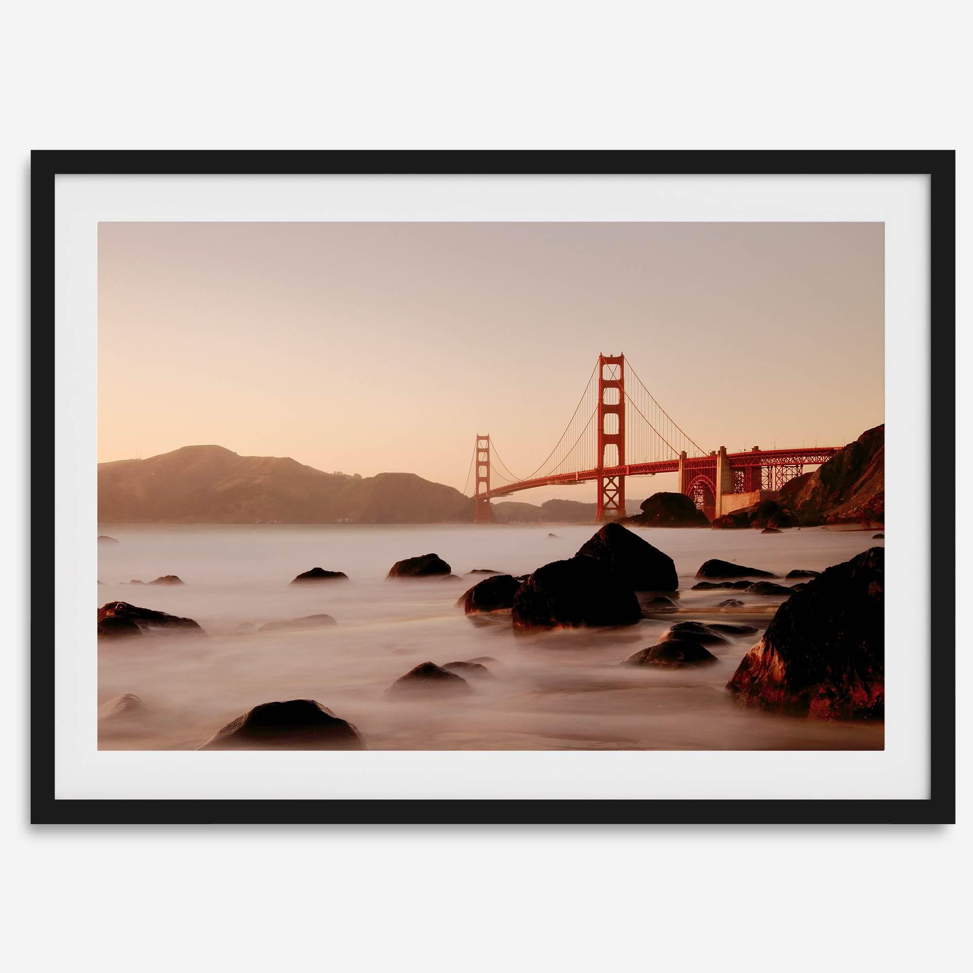 Fine Art Golden Gate Bridge Photography Print - San Francisco Wall Art, Golden Gate Sunset Print, Large Framed Travel Poster for Home Decor