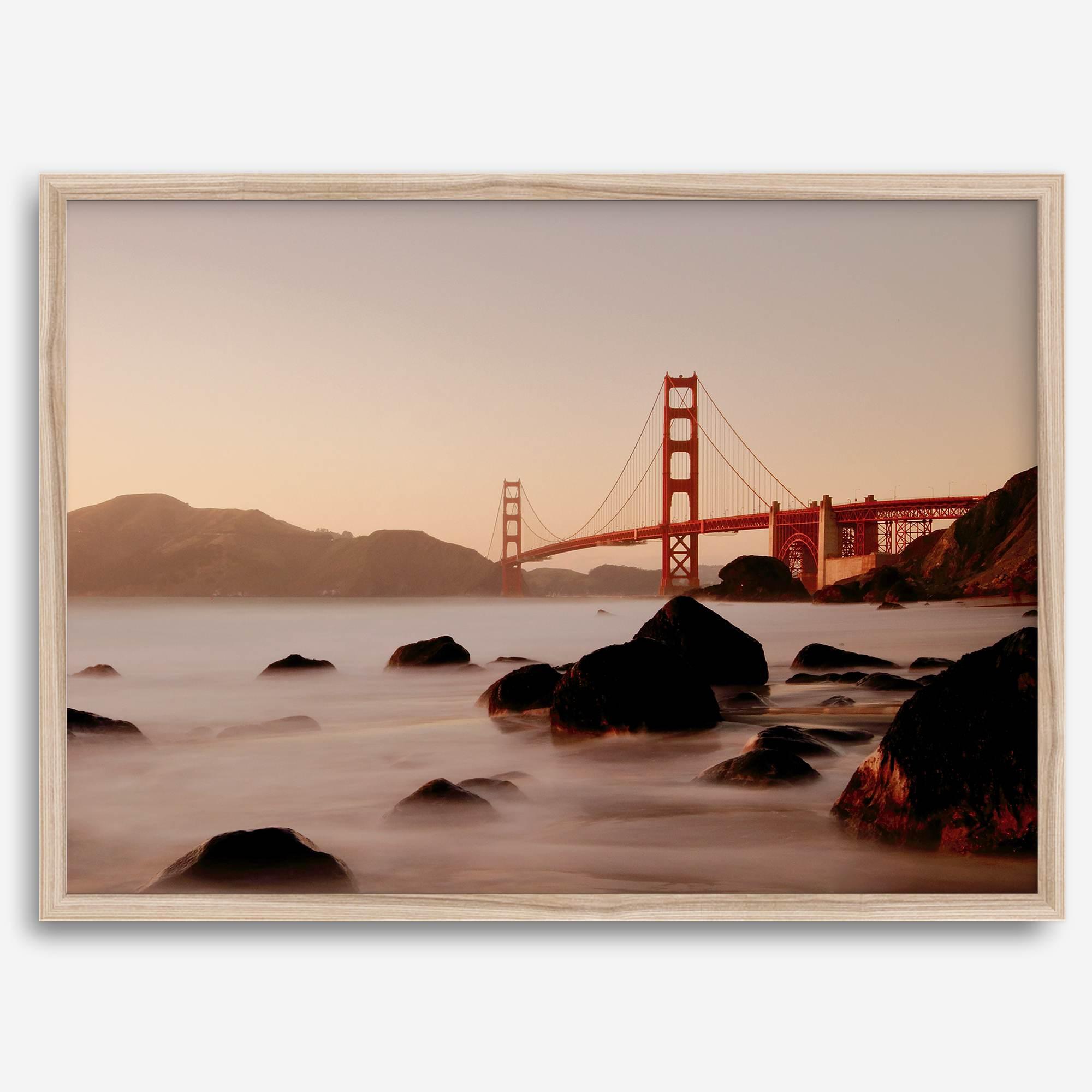 Fine Art Golden Gate Bridge Photography Print - San Francisco Wall Art, Golden Gate Sunset Print, Large Framed Travel Poster for Home Decor