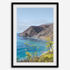 Pair of California coast photography prints featuring Pacific Ocean views, yellow wildflowers and Big Creek Bridge on Highway 1.