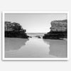 Fine Art Black and White Beach Photography Print - Large Beach Reflection Wall Art Framed or Unframed Poster for Home Decor