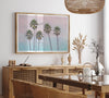 Pink Sunset Beach Palm Tree Fine Art Print - Minimalist Palm Trees Wall Art, Beach Photography Art Print, Coastal Home Decor