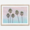 Pink Sunset Beach Palm Tree Fine Art Print - Minimalist Palm Trees Wall Art, Beach Photography Art Print, Coastal Home Decor