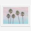 Pink Sunset Beach Palm Tree Fine Art Print - Minimalist Palm Trees Wall Art, Beach Photography Art Print, Coastal Home Decor