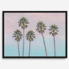 Pink Sunset Beach Palm Tree Fine Art Print - Minimalist Palm Trees Wall Art, Beach Photography Art Print, Coastal Home Decor