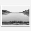 Black and white photo of Rodeo Beach Lagoon in the Marin Headlands near San Francisco – fine art landscape print
