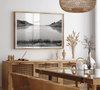 Black and white photo of Rodeo Beach Lagoon in the Marin Headlands near San Francisco – fine art landscape print