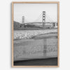 A fine art black and white print of the Golden Gate Bridge in San Francisco. This photo was taken from Baker Beach, showing the beautiful reflection of the bridge in the ocean. It is an excellent addition to your wall decor or a San Francisco gift.
