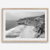 Black and white photo of Gray Whale Cove on the California Pacific Coast – fine art coastal landscape print