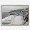 Black and white photo of Gray Whale Cove on the California Pacific Coast – fine art coastal landscape print