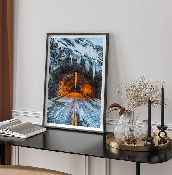 Fine Art Yosemite Mountain Print - Winter Wall Art, Yosemite National Park Art Gift, Snowy Mountains Wall Art, Western Nature Decor