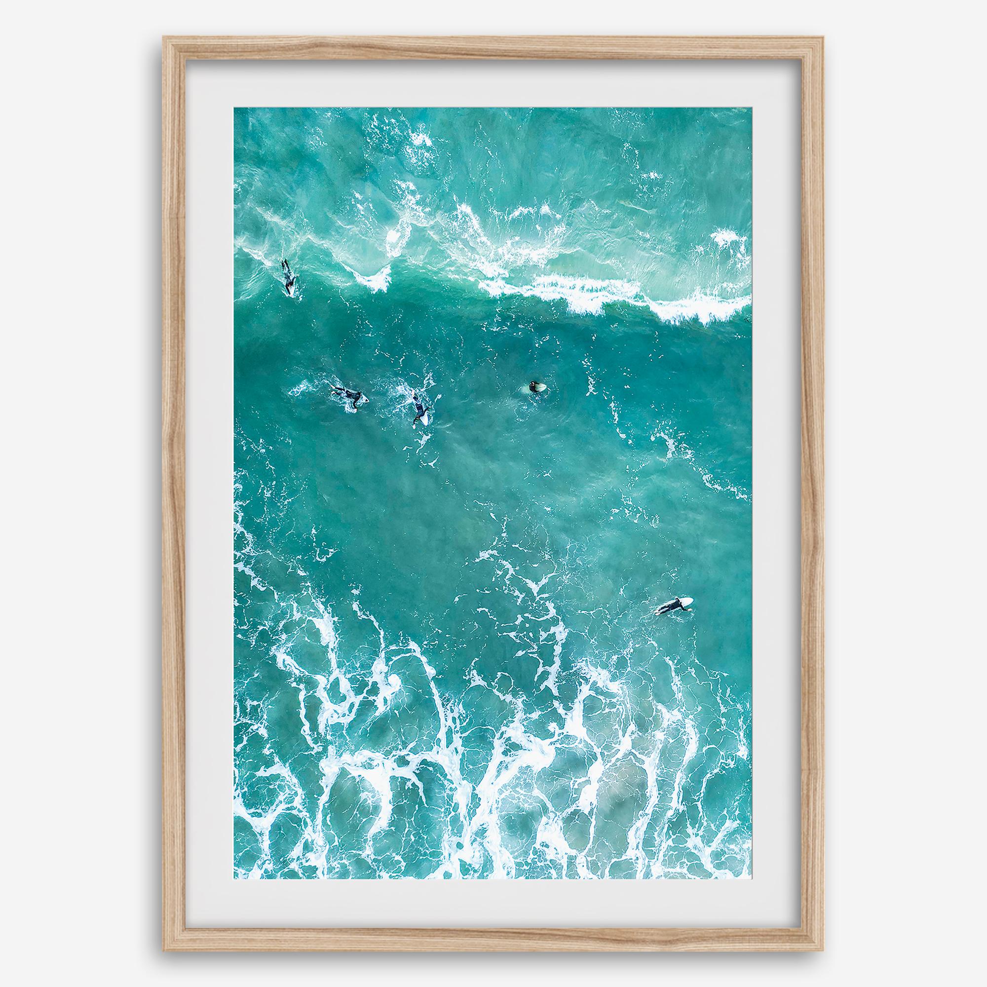 Set of three aerial beach wall art prints featuring ocean photography from Pismo Beach, Point Reyes and Hanalei Bay