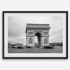  French wall art featuring Arc de Triomphe in Paris, black and white