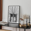 Elegant brooklyn bridge print with detailed steel structure, suited for modern office or home gallery
