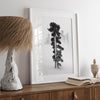Minimalist Lake Tahoe pine tree in snow, fine art winter photography print.