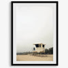 Fine art photograph of a lifeguard stand on the California coast, perfect for modern neutral decor.