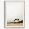 Fine art photograph of a lifeguard stand on the California coast, perfect for modern neutral decor.