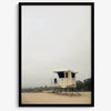 Fine art photograph of a lifeguard stand on the California coast, perfect for modern neutral decor.