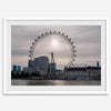 London Eye photography wall art featuring London skyline and sunset light