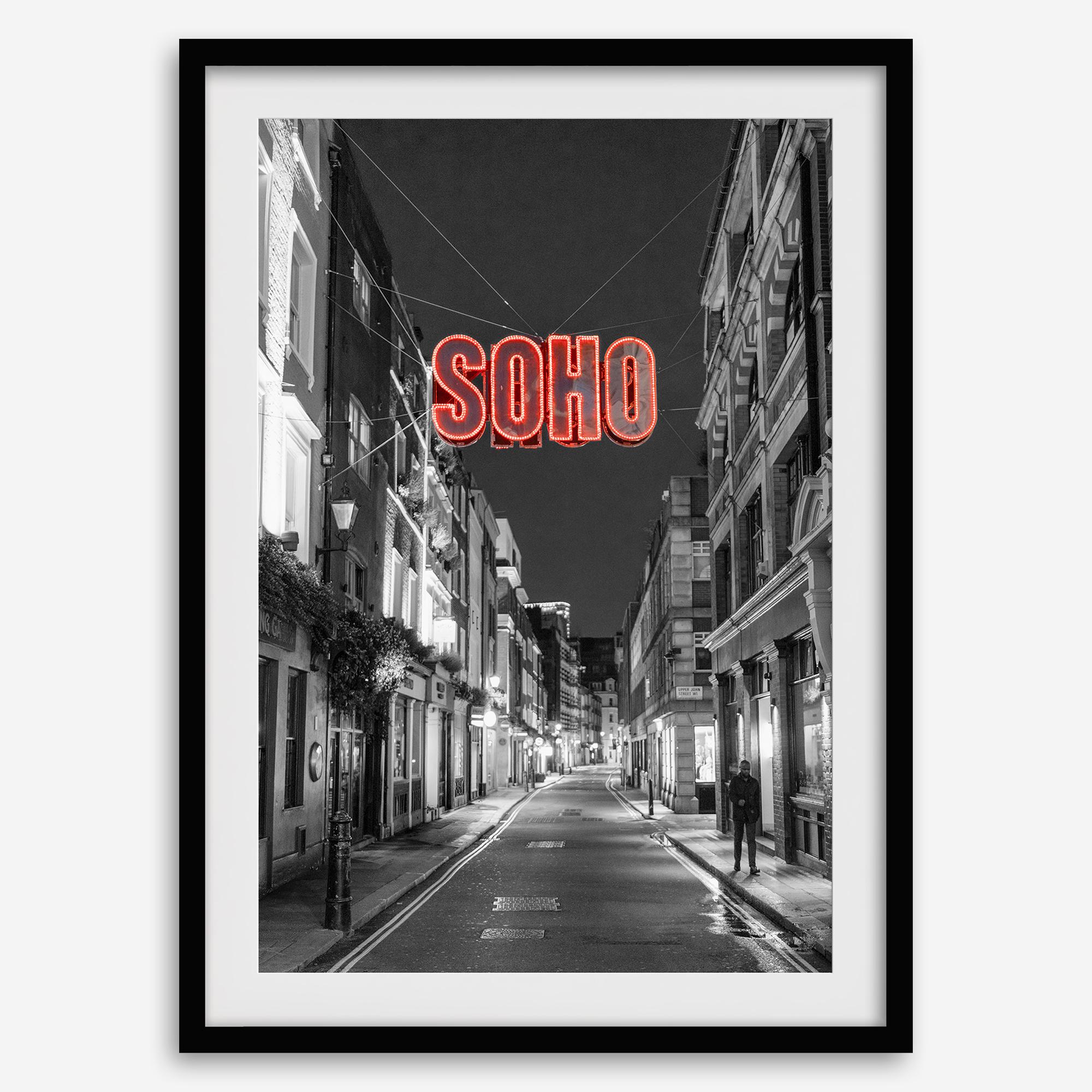London wall art set of three photography prints featuring Covent Garden Underground, Camden Market and Soho by Ran Milo