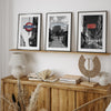 London wall art set of three photography prints featuring Covent Garden Underground, Camden Market and Soho by Ran Milo