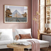 Louvre Pyramid wall art showing the glass pyramid and historic Louvre Museum architecture in Paris, France