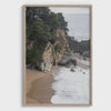 This captivating California coastal beach print captures the awe-inspiring scene of McWay Falls in Big Sur, as its creamy waterfall cascades onto a pristine beach and merges with the rhythmic dance of the ocean waves.