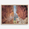 Sedona photography wall art featuring the stunning Subway Cave with glowing sandstone walls and a scenic desert valley.