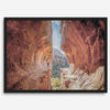 Sedona photography wall art featuring the stunning Subway Cave with glowing sandstone walls and a scenic desert valley.