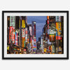 Cyberpunk-style photo print of neon-lit Shinjuku street in Tokyo, Japan